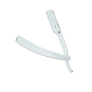 Rasoir droit professionnel pour hommes, argenté, acier haute teneur en carbone de qualité supérieure, lames à bord simple remplaçables UBI UBI-1521-1 - Product Image 4