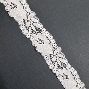 Dentelle extensible florale légère avec bord festonné en nylon et élasthanne de 4 cm pour lingerie et garniture décorative - Product Image 6