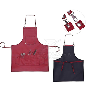 Unisex Genuine Leather Apron with Pockets Breathable Quick Dry Waterproof Professional Workwear Kitchen Workshop Uniform - Product Image 4
