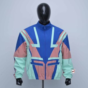 Mens Color Blocked <b>Racer</b> <b>Jacket</b> Zipper Closure Stand Collar Breathable Polyester Outdoor Wear Regular Fit Multi-Color <b>Jacket</b> Men - Product Image 1