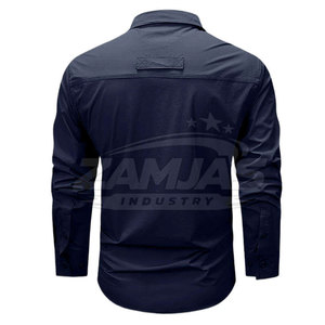 เสื้อเชิ้ตคาร์โก้ผู้ชาย ทรงเข้ารูป สวมใส่สบาย ระบายอากาศดี กระดุมแบบปกปิด คุณภาพสูง ขายส่ง ดีไซน์โดดเด่น เสื้อเชิ้ตคาร์โก้สำหรับผู้ใหญ่ - Product Image 2