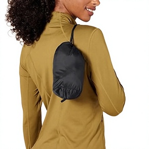 Veste matelassée pour femme, manches longues, col montant, fermeture éclair, couleur unie, vêtement d'hiver, 100% polyester, rembourrage chaud - Product Image 6