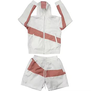 Custom Solid Streetwear Polyester/nylonHooded Windbreaker Reversible Eco-Friendly Tracksuit <b>Set</b> Elastic Waist Breathable - Product Image 1