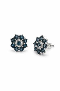 Boucles d'oreilles en topaze bleue en argent sterling 92,5 KLST-31243 - Product Image 5