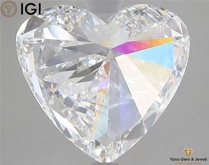 Diseñado para tu amor 5,01 CT. Forma de corazón CVD Diamond Lab Grown VVS2 Clarity F Color IGI Certified 10,97 MM para regalo - Product Image 3