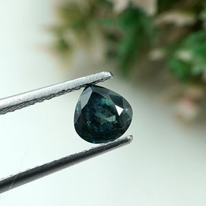 Pierre précieuse saphir bleu vert naturel, couleur bleu vert, forme de cœur, 0.84 carats, 5.5x5.5x3.5 MM, pour la fabrication de bijoux - Product Image 4