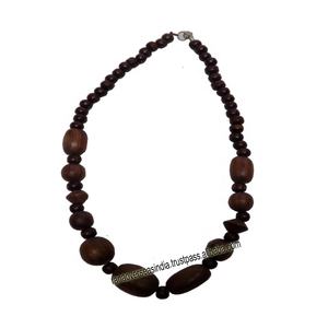 Collier ras du cou en perles de bois simple et élégant pour filles et femmes, parfait pour un usage quotidien et comme cadeau de bijoux de mode - Product Image 1