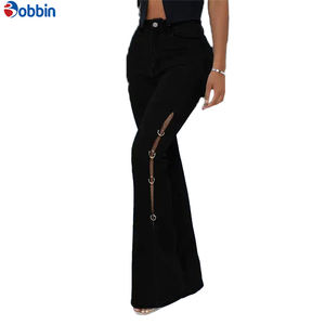 Nouvelle Arrivée Jean Évasé Taille Haute Femme en Denim Bleu Coupe Bootcut Pantalon Évasé Tendance Jean Skinny Femme Jean en Denim pour Femme - Product Image 3