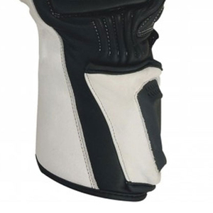 Guantes de Motociclismo de Cuero Blanco y Negro, Guantes de Protección para Motociclistas, Guantes de Seguridad para Motociclistas con Dedos Completos - Product Image 6
