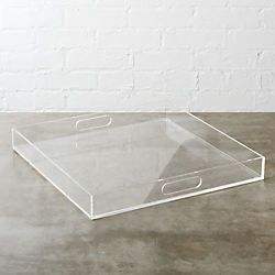 Plateau de service moderne transparent en acrylique pour la cuisine, compatible lave-vaisselle et portable - Product Image 4