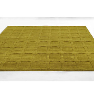 Alfombra Artesanal de Pelo Largo |   Alfombra Moderna Retro con Diseño de Pastillas en Tono Neutro - Product Image 4
