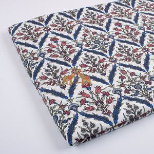 Indian Hand Block Print Soft Fabric by Meter 100 % Pure Cotton Voile Fabric for Dress Making ,Sewing, Crafting - Product Image 6