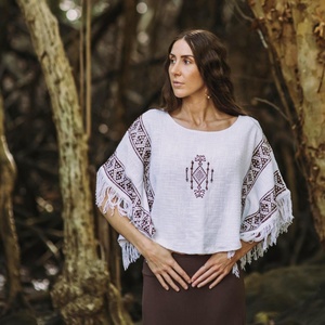 Factory Price Womens Boho Hand Block Print Cotton Tunic Nomadic Blouse Ethical <b>Festival</b> Clothing Lightweight <b>Top</b> - Product Image 1