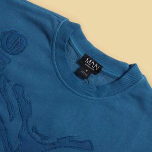 Full Custom Logo Design Men's Winter Sweat Shirts 100% Cotton High Quality O-Neck Embroidery Plain Solid Custom Colors & Sizes - Product Image 2