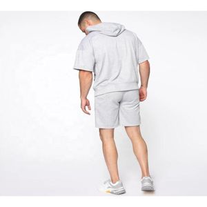 Ensemble de survêtement pour hommes, sweat-shirt et short, vêtements de sport décontractés, vêtements de gym, tissu doux et respirant, ensemble de vêtements de fitness personnalisés - Product Image 5