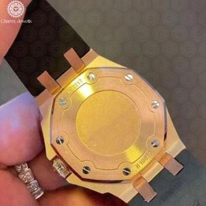 Montre de luxe pour homme Charm_Jewells en acier inoxydable, boîtier carré 40 mm, cadran analogique, verre saphir, mouvement mécanique ETA, bracelet en caoutchouc - Product Image 5