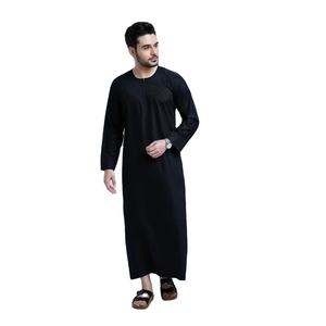 Venta caliente de poliéster para hombres, bata de oración musulmana, caftán de Dubái para otoño, ropa islámica, estilo árabe de Oriente Medio para ropa Eid - Product Image 1