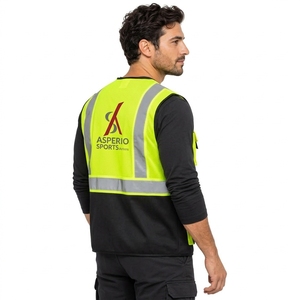 Chaleco de Seguridad de Alta Visibilidad para Hombre con Tiras Reflectantes, Tela Resistente para Trabajo, Ajuste Ligero y Cómodo, para Construcción y Uso General - Product Image 6