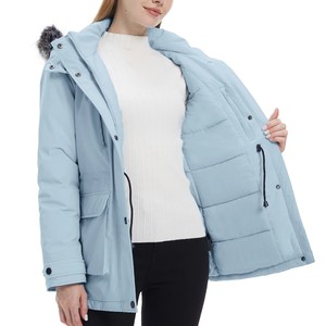 <b>Women's</b> Belted Winter <b>Parka</b> Jacket Warm Hooded Coat Insulated Fashion Outdoor Outerwear Wholesale Manufacturer Warm Winter - Product Image 6