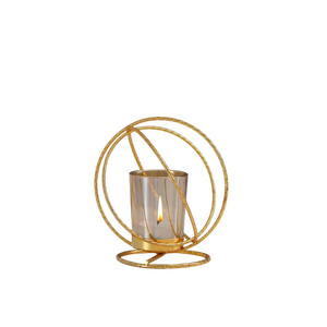 Tea Light Candle Holder Wedding <b>Table</b> Candle Holder Metal Base Heat Resistant for Home Decoration Metal Glass Candle Holder - Product Image 4