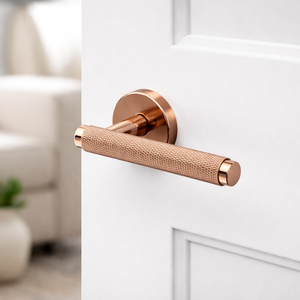 Ensemble de poignées de porte à mortaise en laiton, poignée à levier design pour portes en bois, quincaillerie de porte de luxe pour la maison, le bureau, l'hôtel, finition durable - Product Image 2