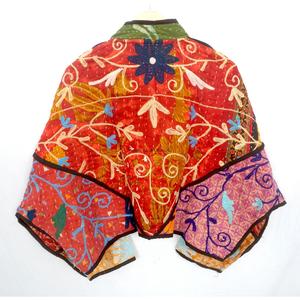Beautiful Handmade 100% Cotton Kantha <b>Jacket</b> <b>Mandarin</b> <b>Collar</b> Full Sleeves Breathable Eco-Friendly All Season Fashionable Design - Product Image 6