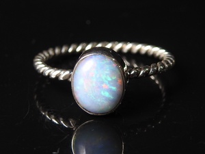 Australian Doublet <b>Opal</b> Classic Bezel Setting <b>Ring</b> 925 Sterling <b>Silver</b> 5US Size Handmade Wedding Party Gift for Her PMEGEMSBEADS - Product Image 5