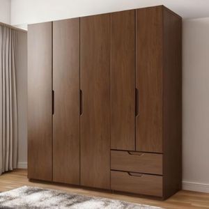 JY Project Customized European Walk In Closet Hardwood <b>Wardrobe</b> MDF Adjustable Shelves Villa Bedroom <b>Storage</b> Vietnam - Product Image 1
