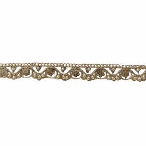 Bordure en dentelle festonnée brodée de perles et de miroirs de qualité supérieure pour les designs ethniques indiens de sari, kaftan, lehenga, blouse et tenues de mariée - Product Image 1