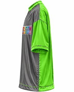 T-shirt à manches courtes gris-vert pour homme avec logo personnalisé, 100% coton, col rond, imprimé avec des lettres, design sportif, séchage rapide, surdimensionné, doux, 220g - Product Image 4