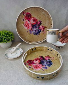 Bandeja de Almacenamiento de Madera Estilo Marroquí con Incrustaciones de Mosaico Multicolor Vibrante, Plato Decorativo para Cocina y Comedor, Suministros de India - Product Image 5