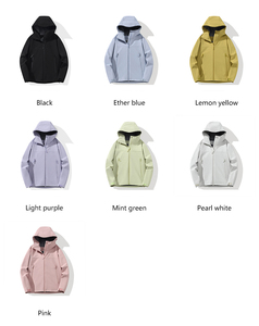 เสื้อแจ็คเก็ตผู้ชายสีเหลืองแบบควิลท์ กันน้ำ กันลม เป็นมิตรกับสิ่งแวดล้อม สไตล์ลำลอง เคลือบ PU ปิดซิป สีพื้น โลโก้ด้านหน้า ทรงปกติ - Product Image 5