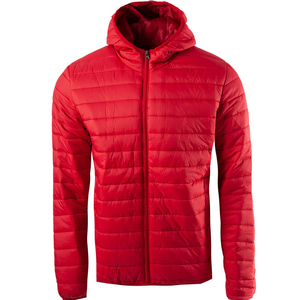 เสื้อแจ็คเก็ตพัฟเฟอร์แบบมีฮู้ดคอสูงสำหรับผู้ชาย พิมพ์โลโก้ได้ ผ้าคุณภาพสูง กันน้ำ เหมาะสำหรับกิจกรรมกลางแจ้ง มีซิปและกระเป๋าแบบมีตัวอักษร - Product Image 1