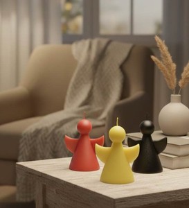 เทียนหอมรูปนางฟ้าทำมือจากขี้ผึ้งถั่วเหลือง ของตกแต่งบ้านสไตล์โมเดิร์นและของขวัญสำหรับวันขอบคุณพระเจ้า คริสต์มาส และเทศกาลดีวาลี - Product Image 3