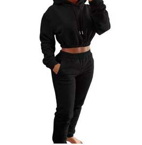 Conjunto de ropa urbana para mujer OEM, conjunto de algodón con hombros caídos, personalización de marca, bajo MOQ, precio de fábrica para compradores estadounidenses - Product Image 2