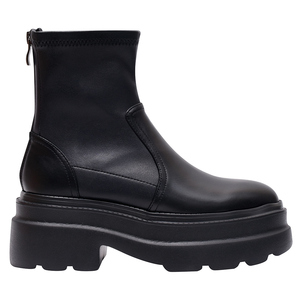 Botas de Combate con Plataforma de 7.5cm para Mujer, Marca Ann'S, con Cierre, Suela Gruesa, Tacón Robusto, Forro Acolchado en el Talón, de Cuero Genuino, Resistentes al Agua - Product Image 4