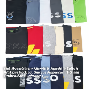 Camisetas de Manga Corta para Hombre, 100% Algodón, Transpirables, con Estampado de Letras, Ropa de Primavera/Verano, Lote de Excedentes de Marca, Directo de Fábrica - Product Image 3