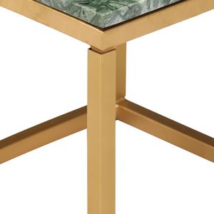 Petite table basse en pierre véritable verte durable avec finition marbre - Product Image 3