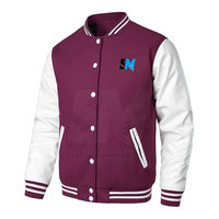 Jaket Varsity Musim Dingin Pria Buatan Pakistan Berkualitas Tinggi Kerah Tegak Logo Depan Ukuran Kustom Harga Terjangkau Terlaris