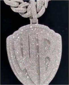 จี้ห้อยคอทรงกลมประดับเพชรโมอิสซาไนต์ทรงเหลี่ยมเจียระไนแบบบริลเลียนท์ VVS  ชุบทอง 14K 18K บนเงินแท้ 925 สำหรับผู้ชาย สไตล์ฮิปฮอป พร้อมใบรับรอง GRA - Product Image 2