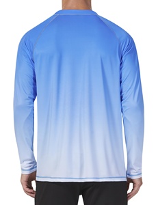 Traje de Baño Deportivo Rashguard UPF 50+ UV, Azul, Personalizado con Impresión por Transferencia de Calor, Manga Larga, 200g Poliéster/Nailon - Product Image 4