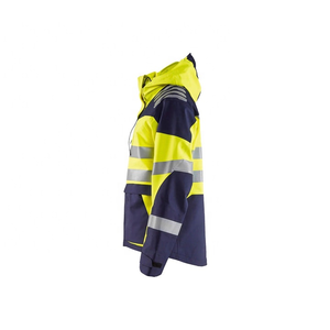 Sweat à capuche réfléchissant personnalisé avec logo, haute visibilité, en polyester, fermeture éclair intégrale, veste de travail, jaune, bleu marine, sweat à capuche d'extérieur - Product Image 5