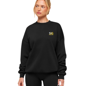 Sudadera de Forro Polar Oversize para Entrenamiento, Ajuste Holgado, Top Deportivo Cálido y Suave, Ropa Casual Activa para Gimnasio, Fitness, Ejercicio y Running - Product Image 1
