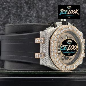 นาฬิกา ICELOOK หรูหราประดับเพชร ขนาด 45 มม. ตัวเรือนสแตนเลสสตีล ระบบควอตซ์ สายขนาด 20 มม. กระจกแซฟไฟร์ สำหรับเด็ก - Product Image 3