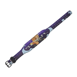 Adjustable Purple Weight Lifting Belt With Anime Design Artificial Leather <b>Waist</b> Support For Strength Training Unisex Buckle - Product Image 5