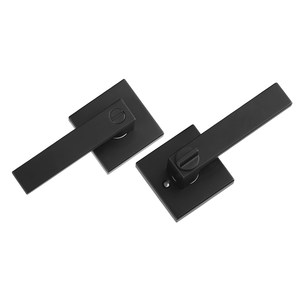 Manija de Puerta de Privacidad Negra Mate, Reversible, con Cerradura sin Llave, Paquete de 10 - Para Mano Izquierda y Derecha, Rotación de 45 Grados - Product Image 4