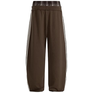 Pantalones Deportivos Holgados a Rayas para Hombre, Corte Ancho, Estilo Urbano, 100% Algodón Canvas, Pliegues Frontales, Impresión de Logotipo Personalizado - Product Image 2