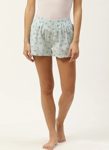 Jupe-short à motif de points imprimés pour femmes, taille élastique, décontractée, en coton tricoté, respirante, avec poches, coupe régulière - Product Image 5