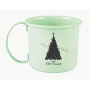 Taza profunda con estampado de Feliz Navidad de acero inoxidable - Product Image 2