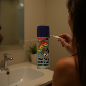 Spray colorant capillaire bleu foncé à usage unique LACA CAPILAR COLOR AZUL - Product Image 2